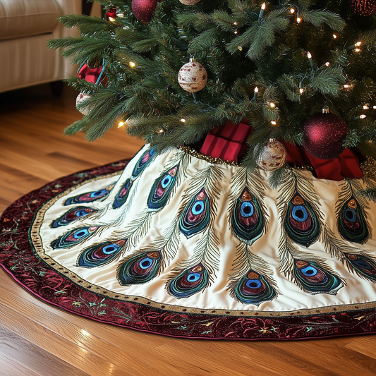 Peacock Feather Quilted Tree Skirt GFTOTL689