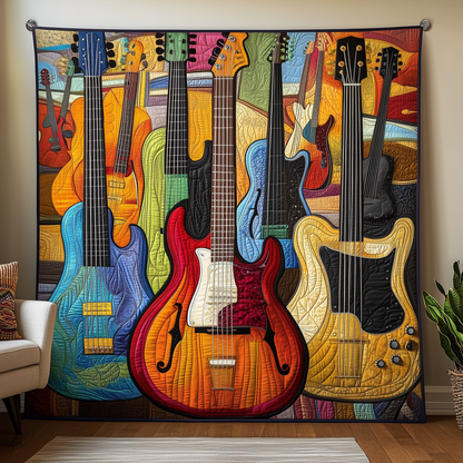 Guitar Bass Quilted Blanket GFTOTL766