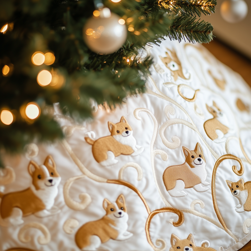 Corgi Quilted Tree Skirt GFTOTL768