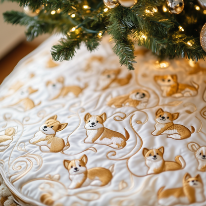 Corgi Quilted Tree Skirt GFTOTL769