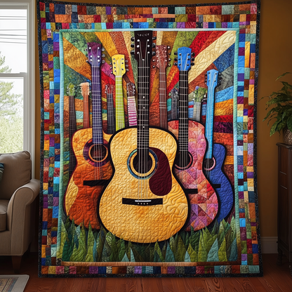 Acoustic Guitars Hamorny Quilted Blanket GFTOTL797