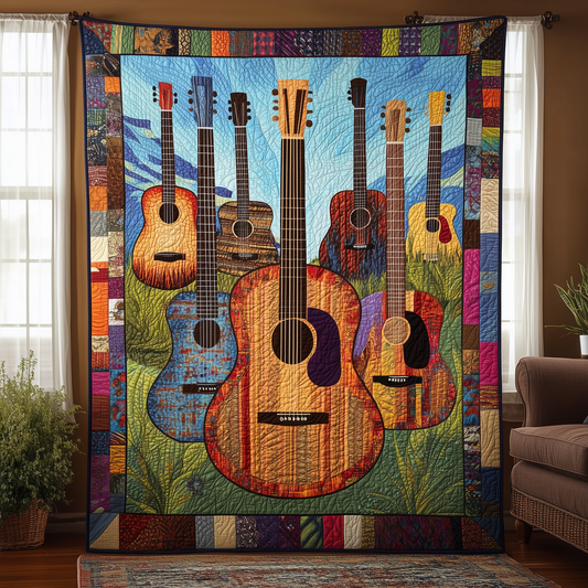 Acoustic Guitars Hamorny Quilted Blanket GFTOTL800