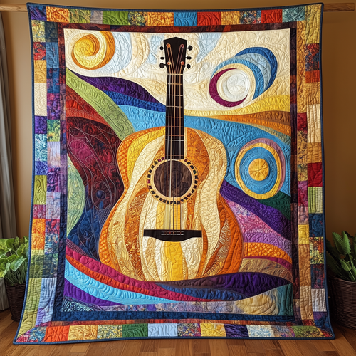 Solo Acoustic Guitar Quilted Blanket GFTOTL806