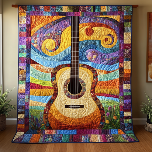 Solo Acoustic Guitar Quilted Blanket GFTOTL807