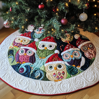 Christmas Owls Quilted Tree Skirt GFTOTL819