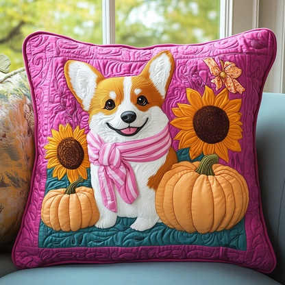 Corgi Wear Pink Quilted Pillow Case GFTOTL854