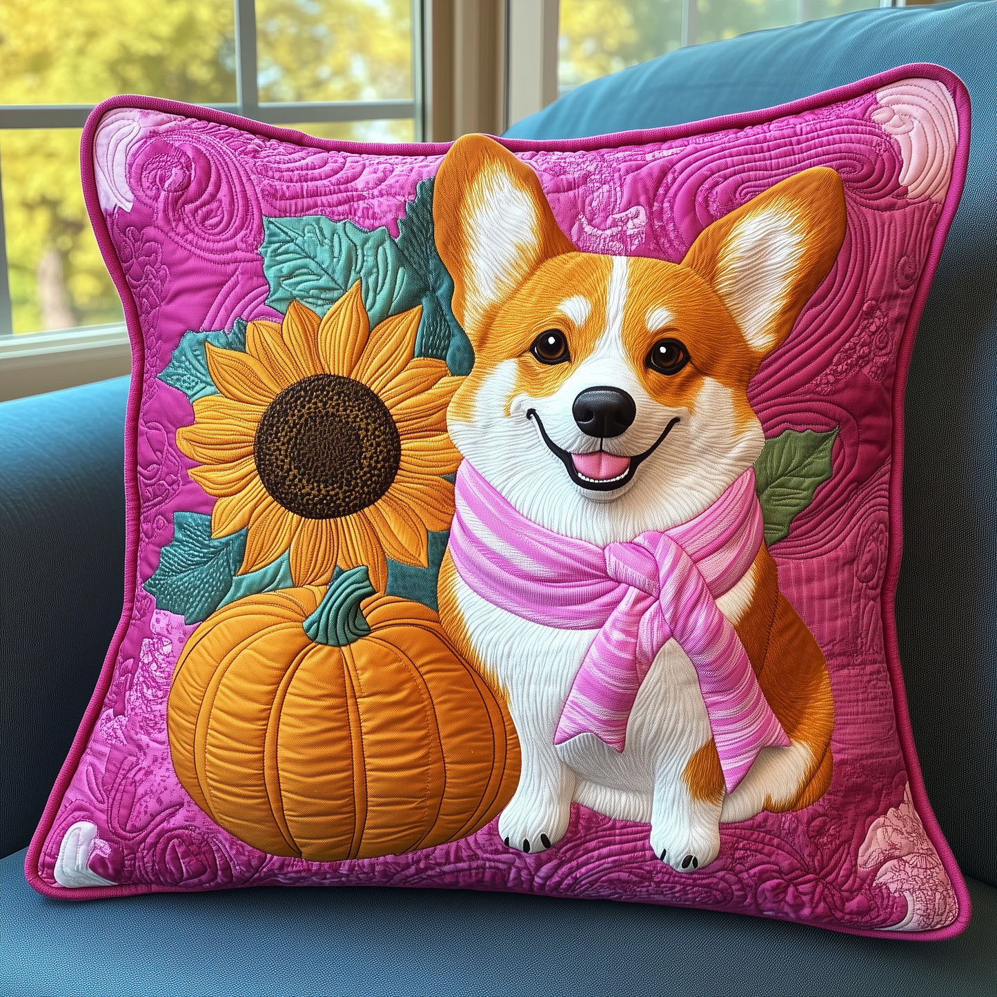 Corgi Wear Pink Quilted Pillow Case GFTOTL855