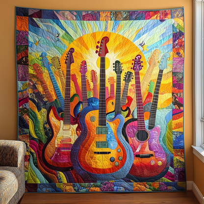 Guitars Party Quilted Blanket GFTOTL872