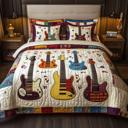 Guitars 3-Piece Quilted Bedding Set GFTOTL892