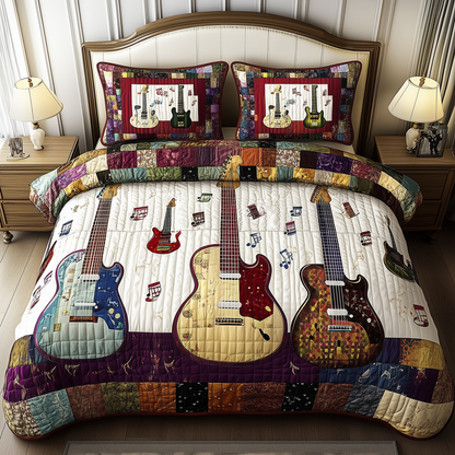 Guitars 3-Piece Quilted Bedding Set GFTOTL899