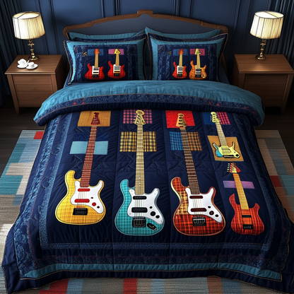 Guitars 3-Piece Quilted Bedding Set GFTOTL904