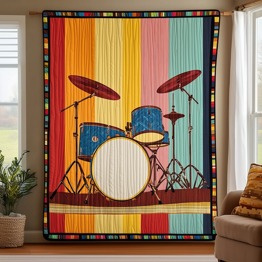 Retro Drum Quilted Blanket GFTOTL965