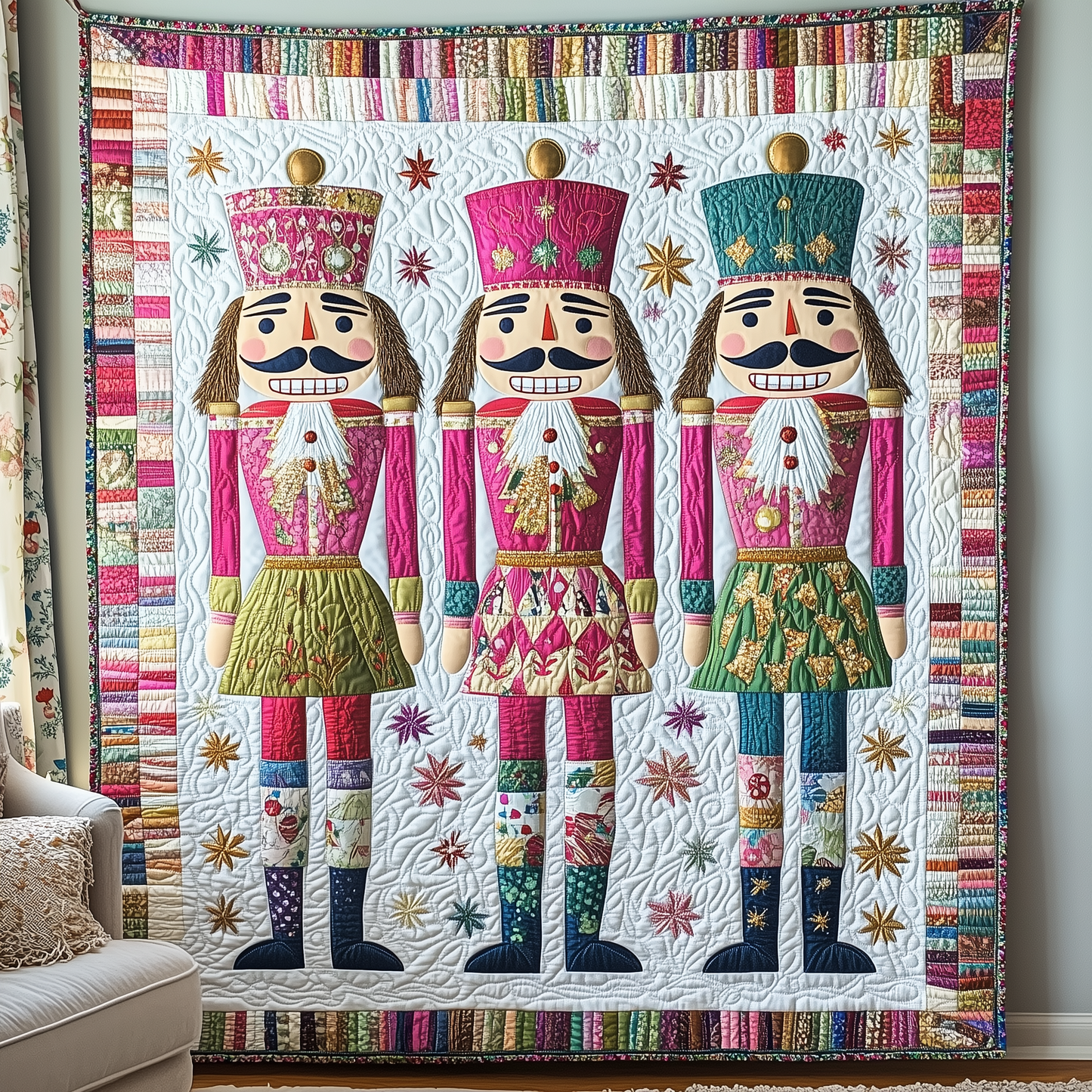 Christmas Nutcracker Quilted Blanket GFTOTL976