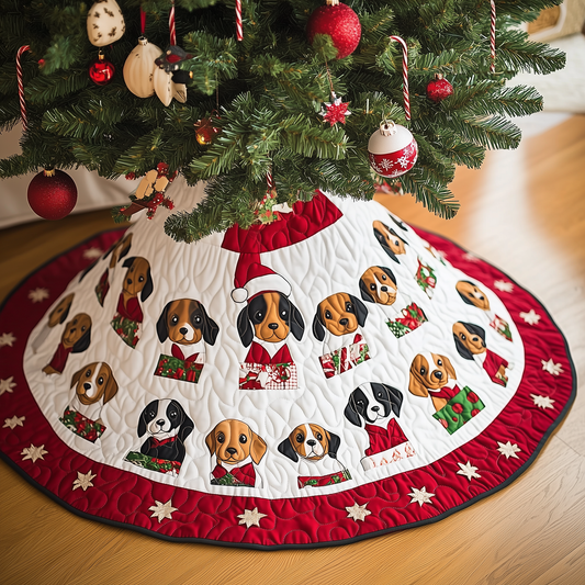 Christmas Beagle Quilted Tree Skirt GFTOTL999