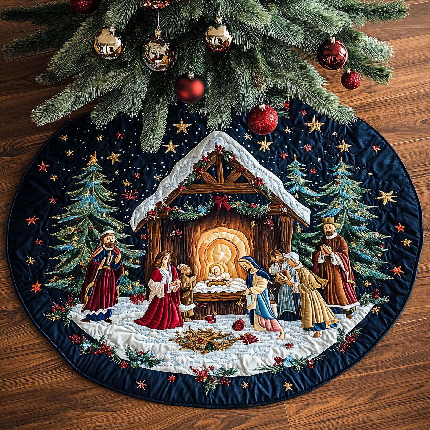 Faith&God Quilted Tree Skirt GFTOTP014