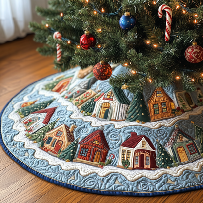 Christmas House Quilted Tree Skirt GFTOTP025