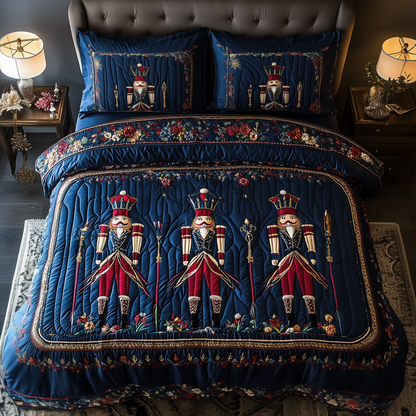 Christmas Nutcracker 3-Piece Quilted Bedding Set GFTOTP043