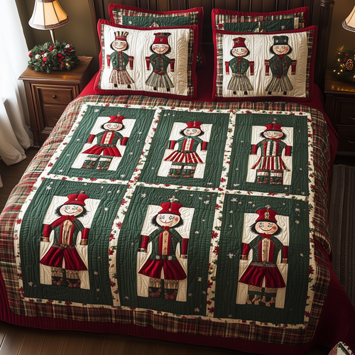 Christmas Nutcracker 3-Piece Quilted Bedding Set GFTOTP047