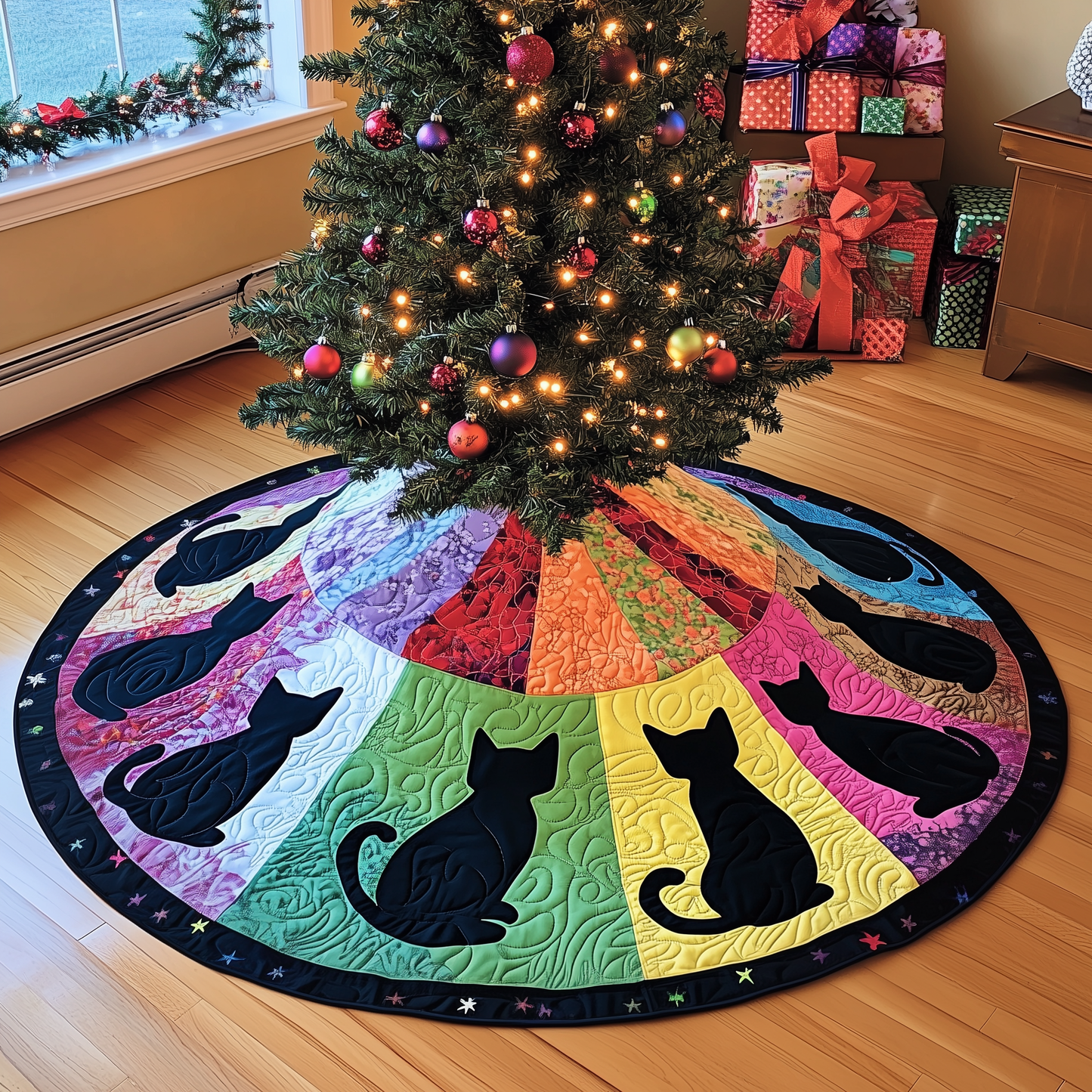 Cat Quilted Tree Skirt GFTOTP055