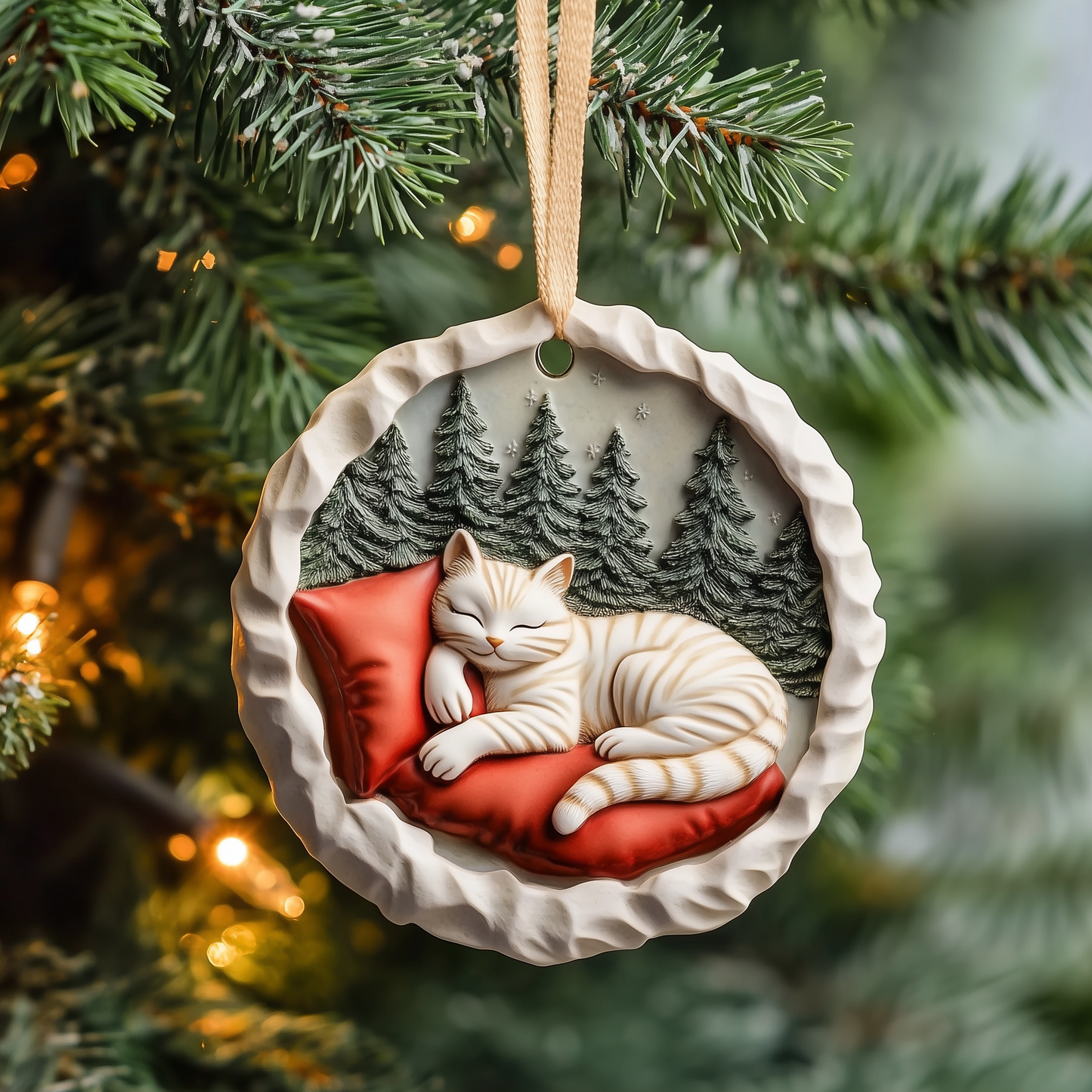 Sleeping Cat Mica Ornament GFTOTP1015