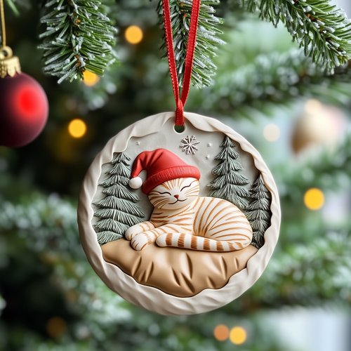 Sleeping Cat Mica Ornament GFTOTP1017