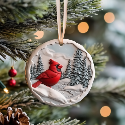 Red Cardinal Mica Ornament GFTOTP1022