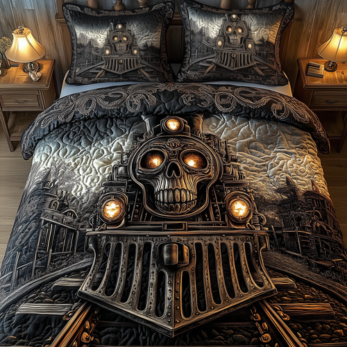 Train to the Skull Land 3-Piece Quilted Bedding Set GFTOTP1051