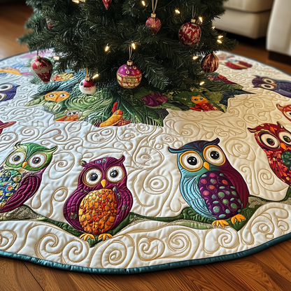 Christmas Owl Quilted Tree Skirt GFTOTP111