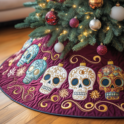 Festive Skull Quilted Tree Skirt GFTOTP1171