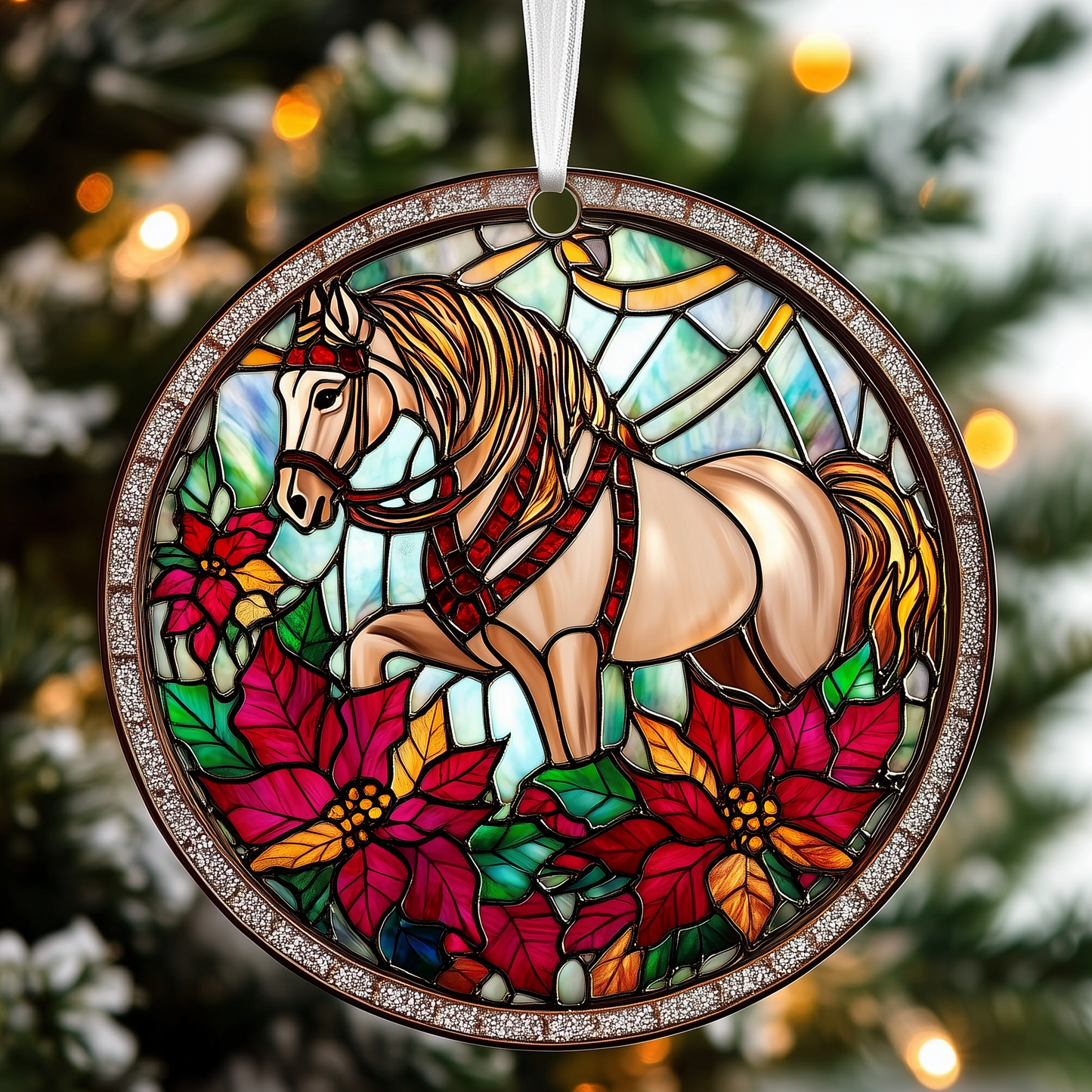 Festive Horse Mica Ornament GFTOTP1192