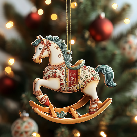 Festive Horse Mica Ornament GFTOTP1199