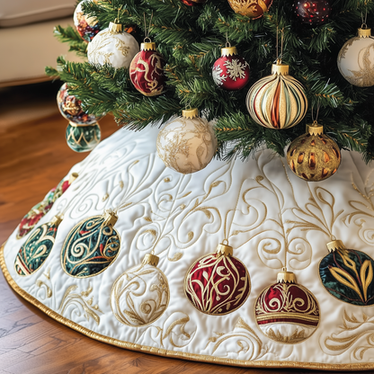 Christmas Ornament Quilted Tree Skirt GFTOTP1228