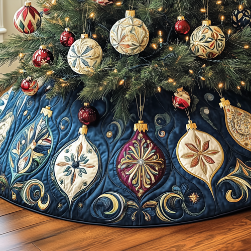 Christmas Ornament Quilted Tree Skirt GFTOTP1233