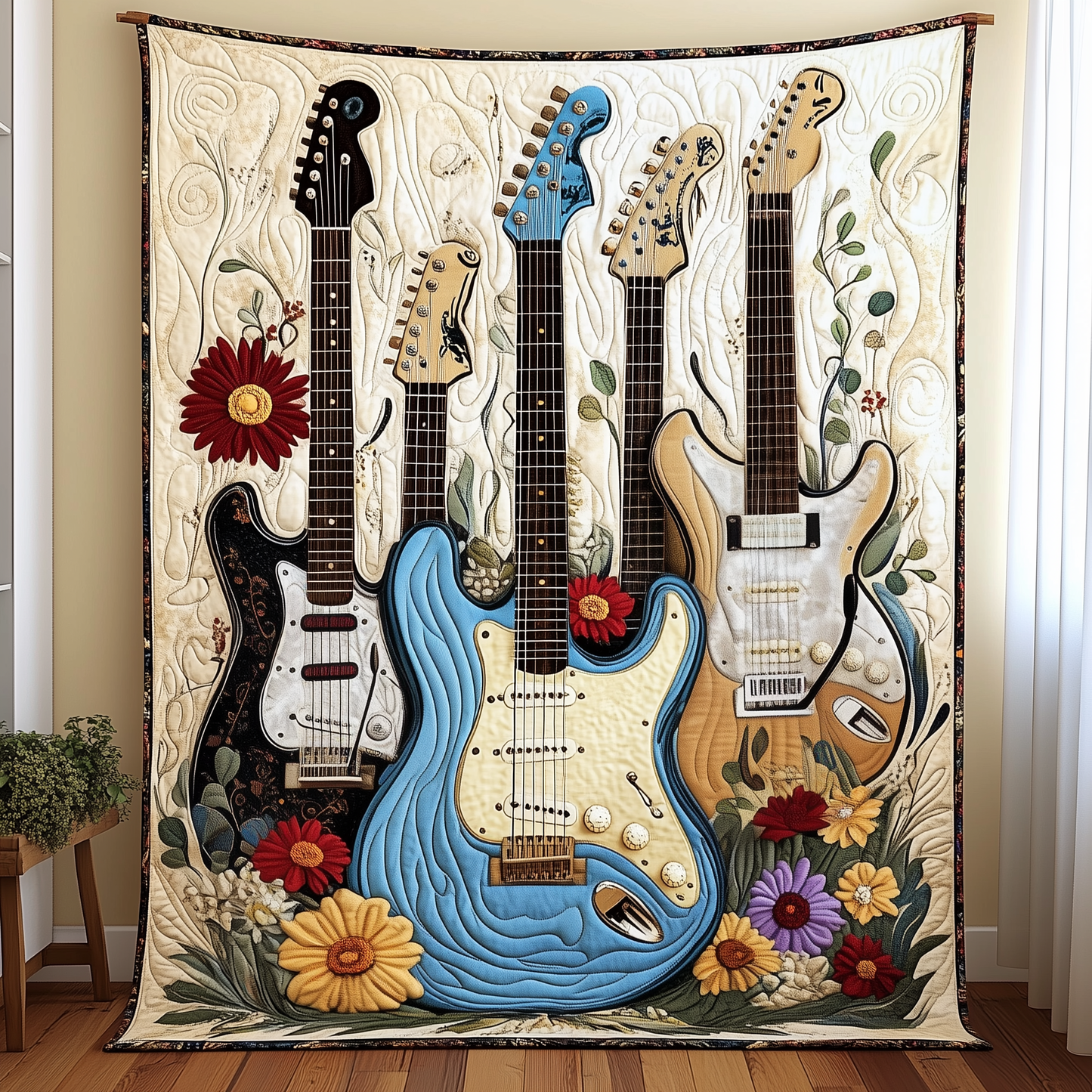 Guitar Quilted Blanket GFTOTP125