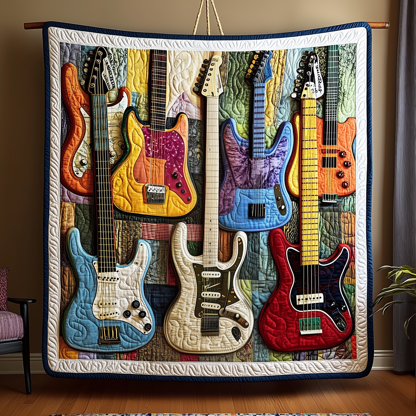 Guitar Quilted Blanket GFTOTP128