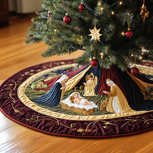 Nativity Scene Quilted Tree Skirt GFTOTP182