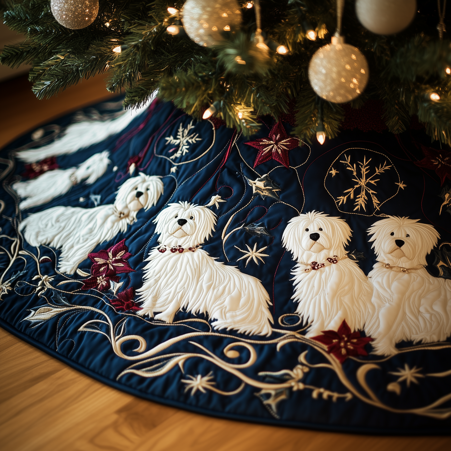 Westie Quilted Tree Skirt GFTOTP222