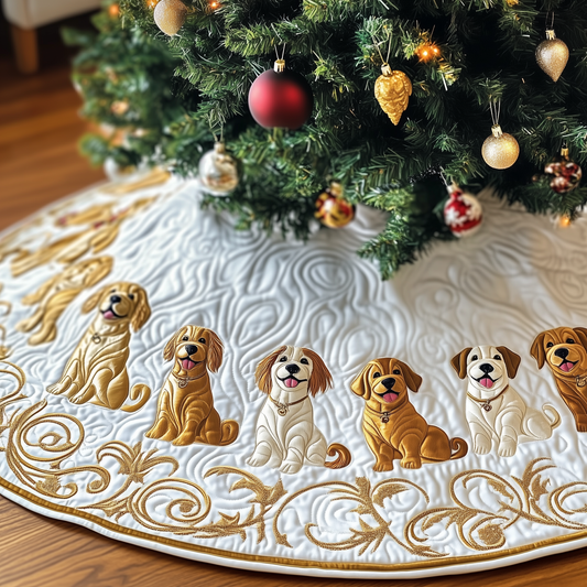 Christmas Golden Retriever Quilted Tree Skirt GFTOTP296