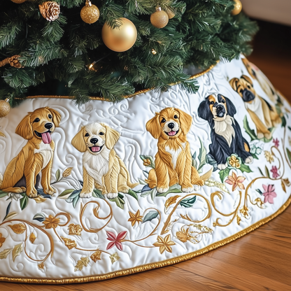 Christmas Golden Retriever Quilted Tree Skirt GFTOTP298