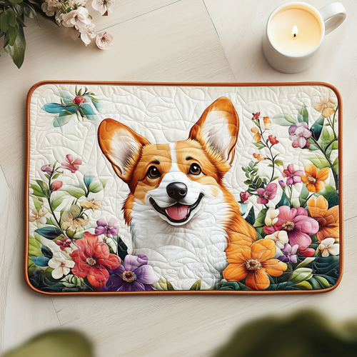 Joyful Corgi Quilted Placemat GFTOTP315