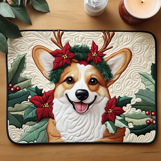 Joyful Corgi Quilted Placemat GFTOTP317