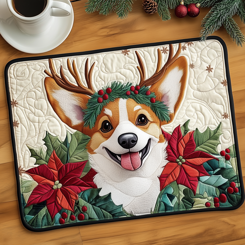 Joyful Corgi Quilted Placemat GFTOTP318