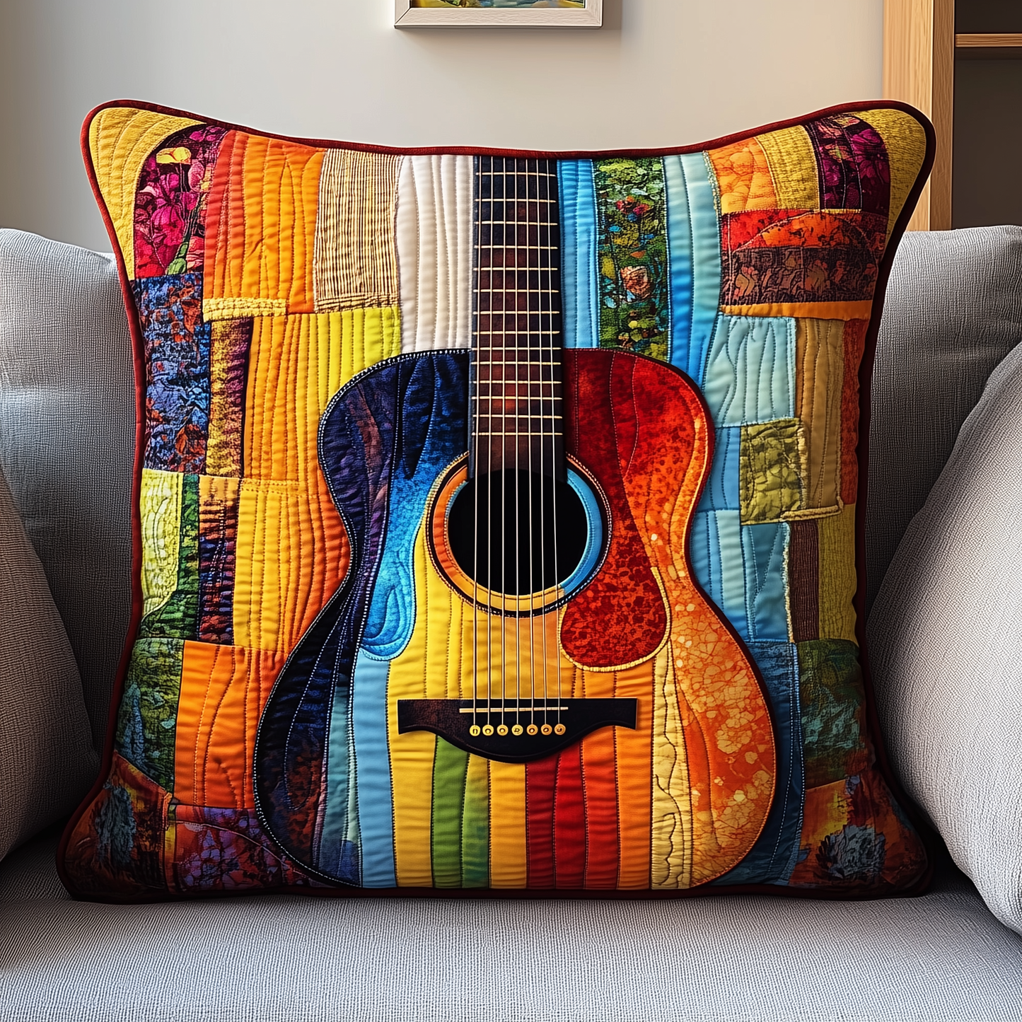 Guitar Quilted Pillow Case GFTOTP326