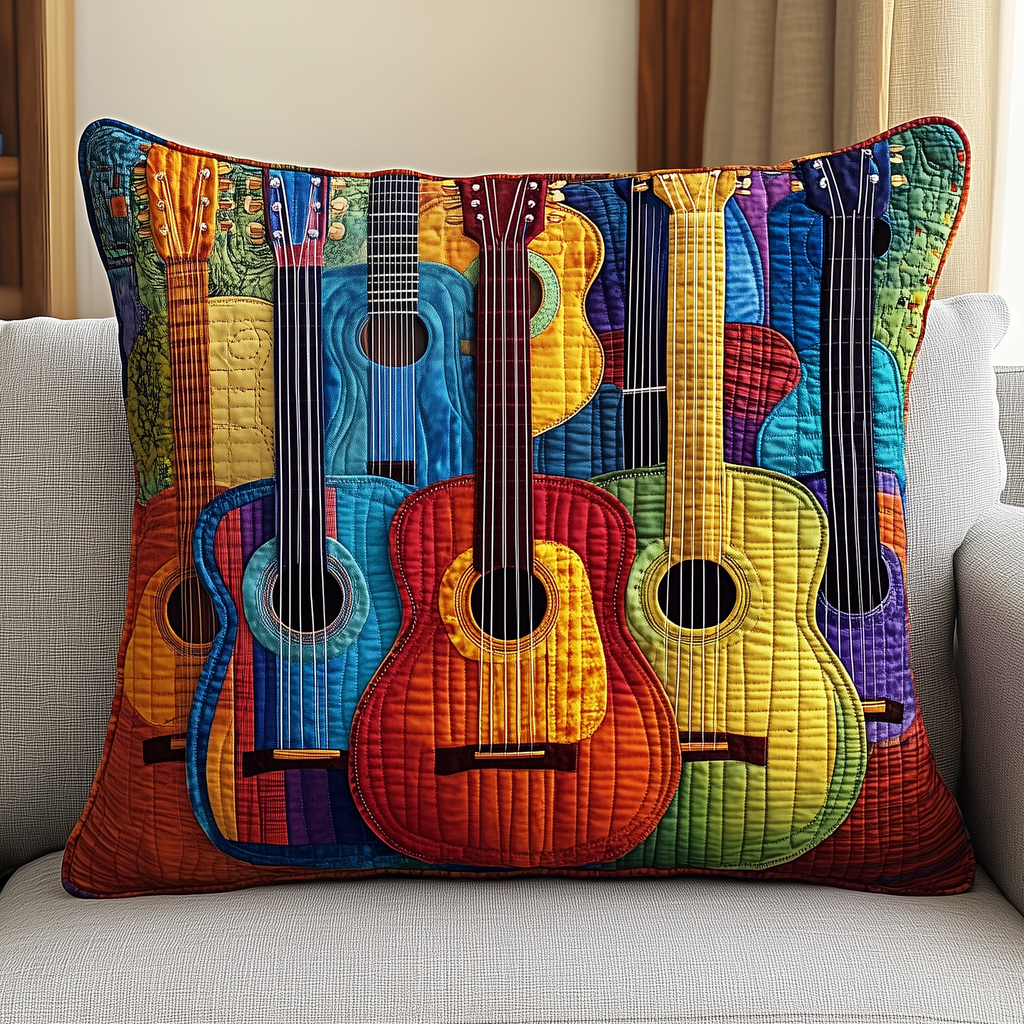 Guitar Quilted Pillow Case GFTOTP328