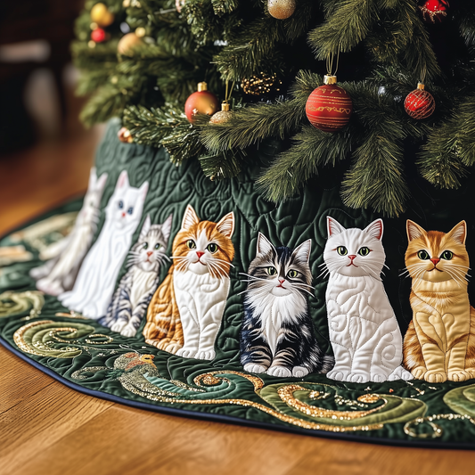 Joyful Cat Quilted Tree Skirt GFTOTP362