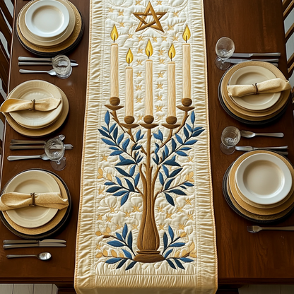 Jewish Hanukkah Quilted Table Runner GFTOTP364