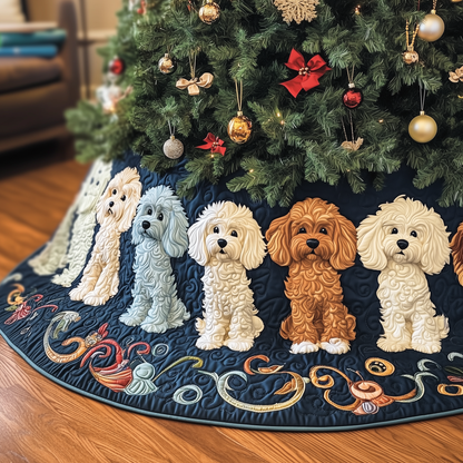 Adorable Poodle Quilted Tree Skirt GFTOTP379