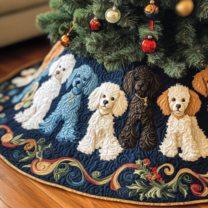 Adorable Poodle Quilted Tree Skirt GFTOTP380