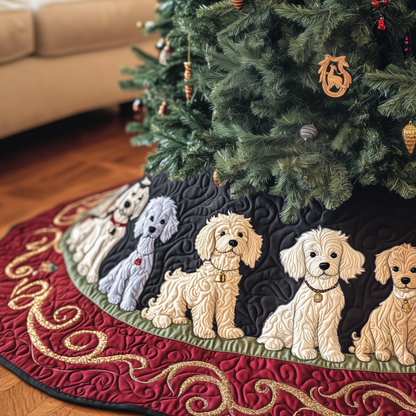 Adorable Poodle Quilted Tree Skirt GFTOTP382