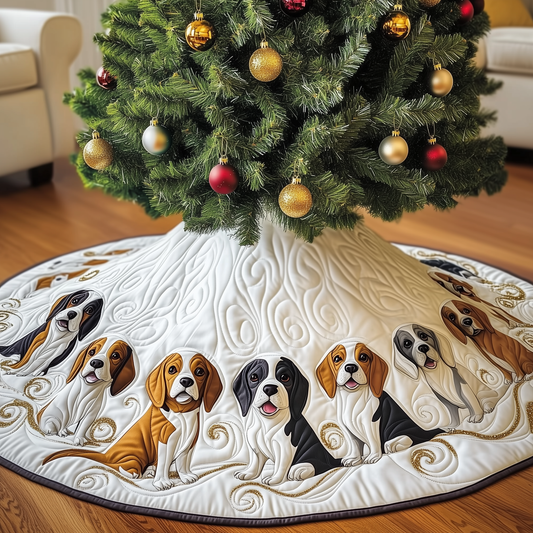 Christmas Beagle Quilted Tree Skirt GFTOTP384